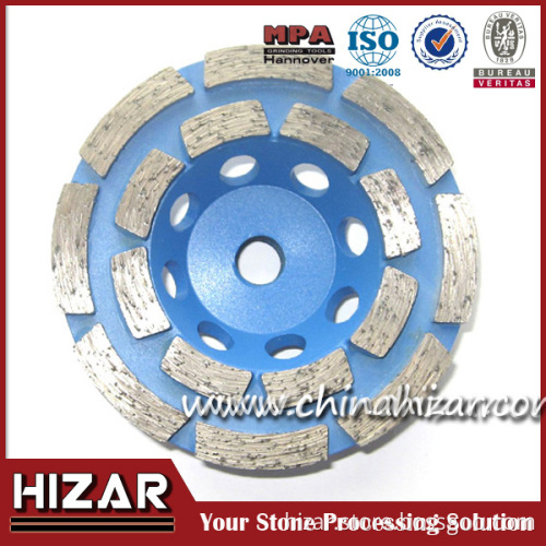 Hot sale 100mm/110mm/125mm/150/180mm/230mm/240mm double row diamond cup wheel